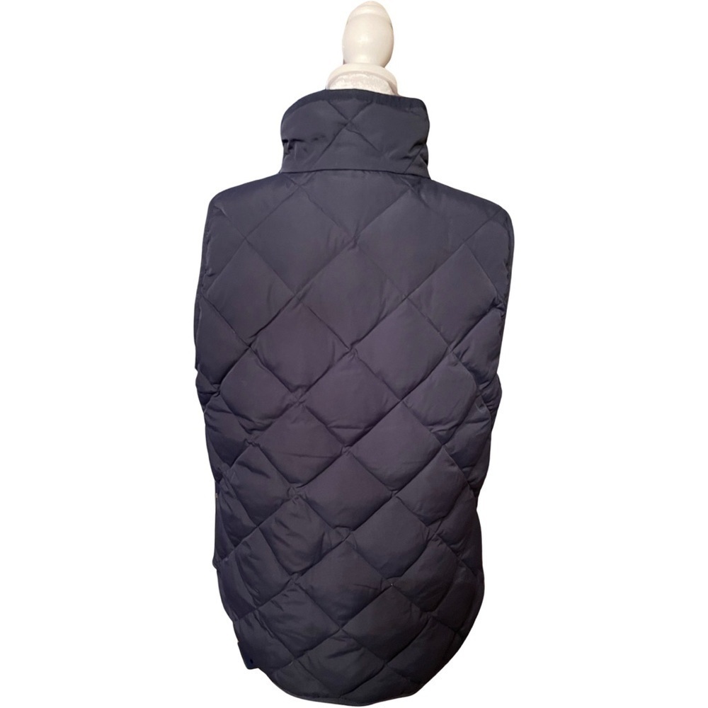 J. Crew Navy Blue Down Filled Quilted Puffer Vest Size Medium - Picture 3 of 10